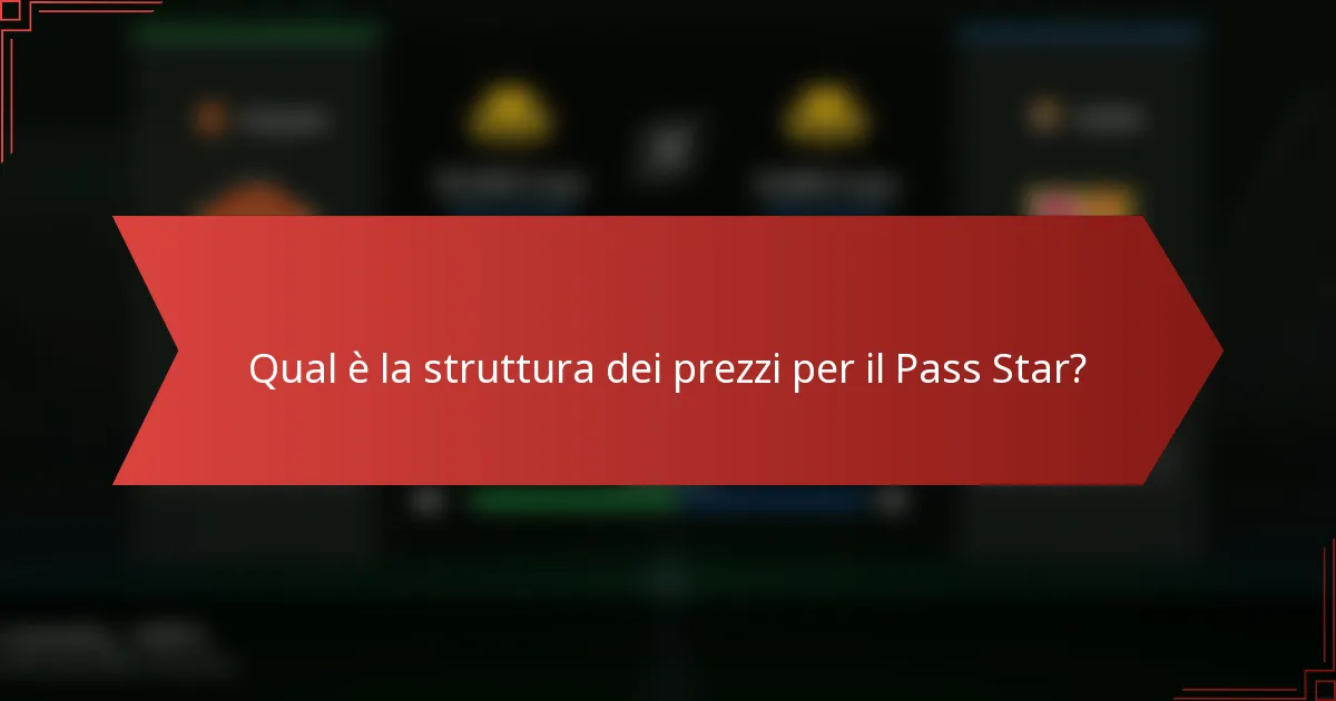 Qual è la struttura dei prezzi per il Pass Star?